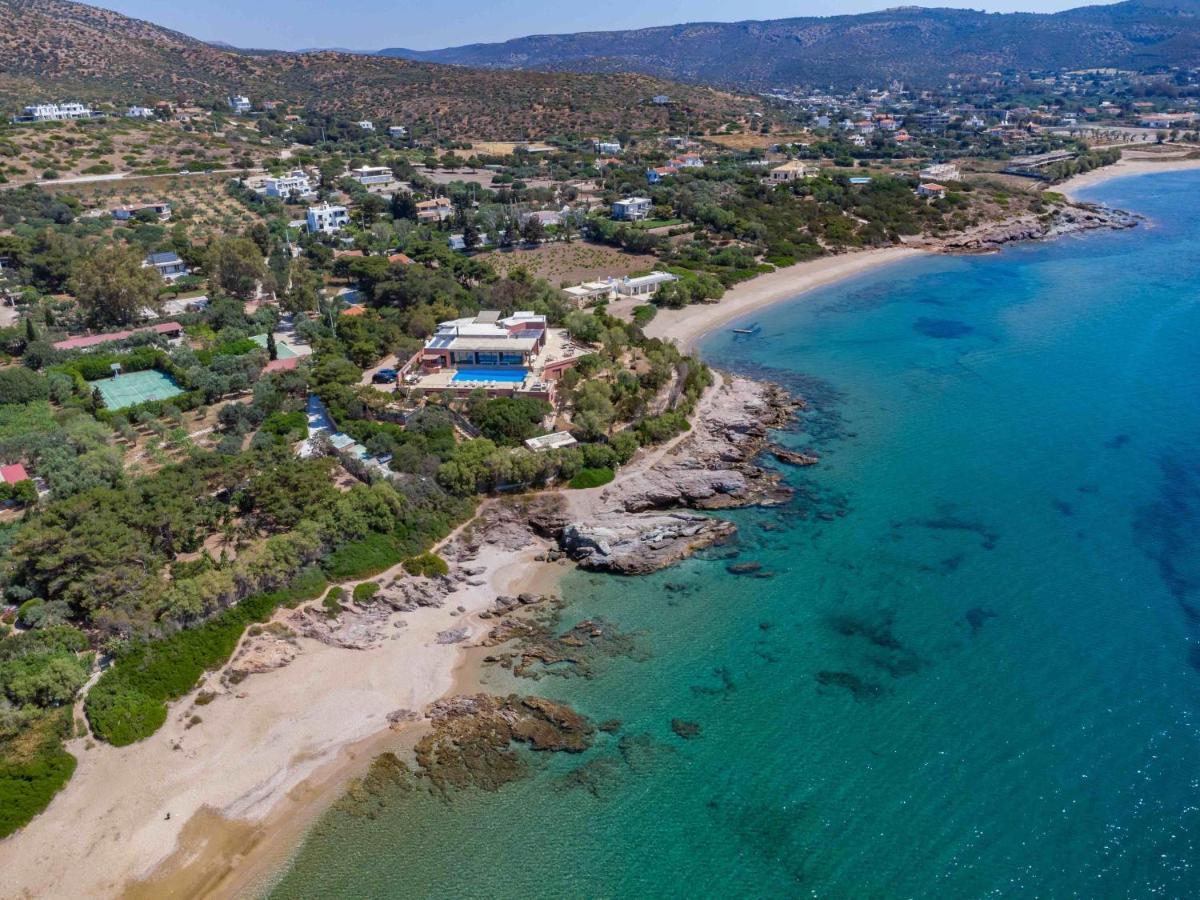 Black Diamond Beachfront Pool Villa Pasithea In Sounio, Athens Sounion Dış mekan fotoğraf