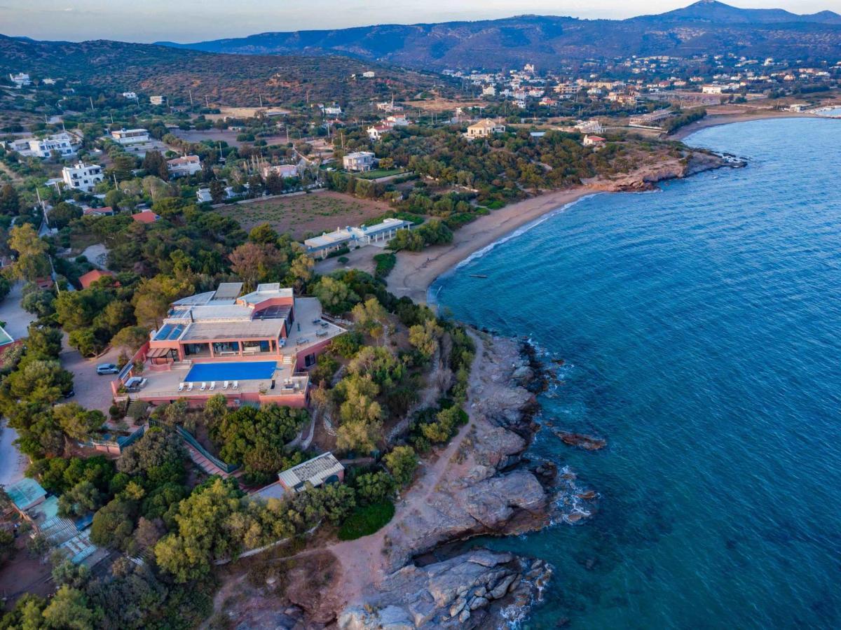 Black Diamond Beachfront Pool Villa Pasithea In Sounio, Athens Sounion Dış mekan fotoğraf