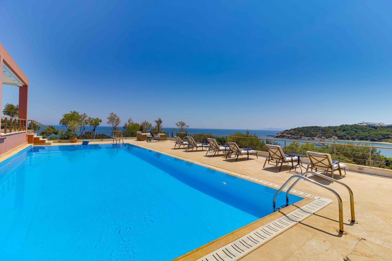 Black Diamond Beachfront Pool Villa Pasithea In Sounio, Athens Sounion Dış mekan fotoğraf