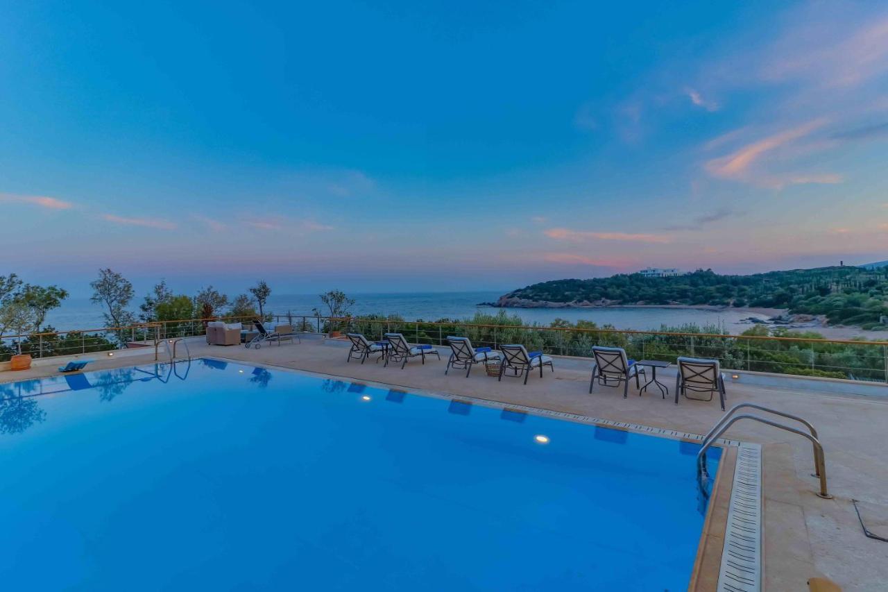 Black Diamond Beachfront Pool Villa Pasithea In Sounio, Athens Sounion Dış mekan fotoğraf