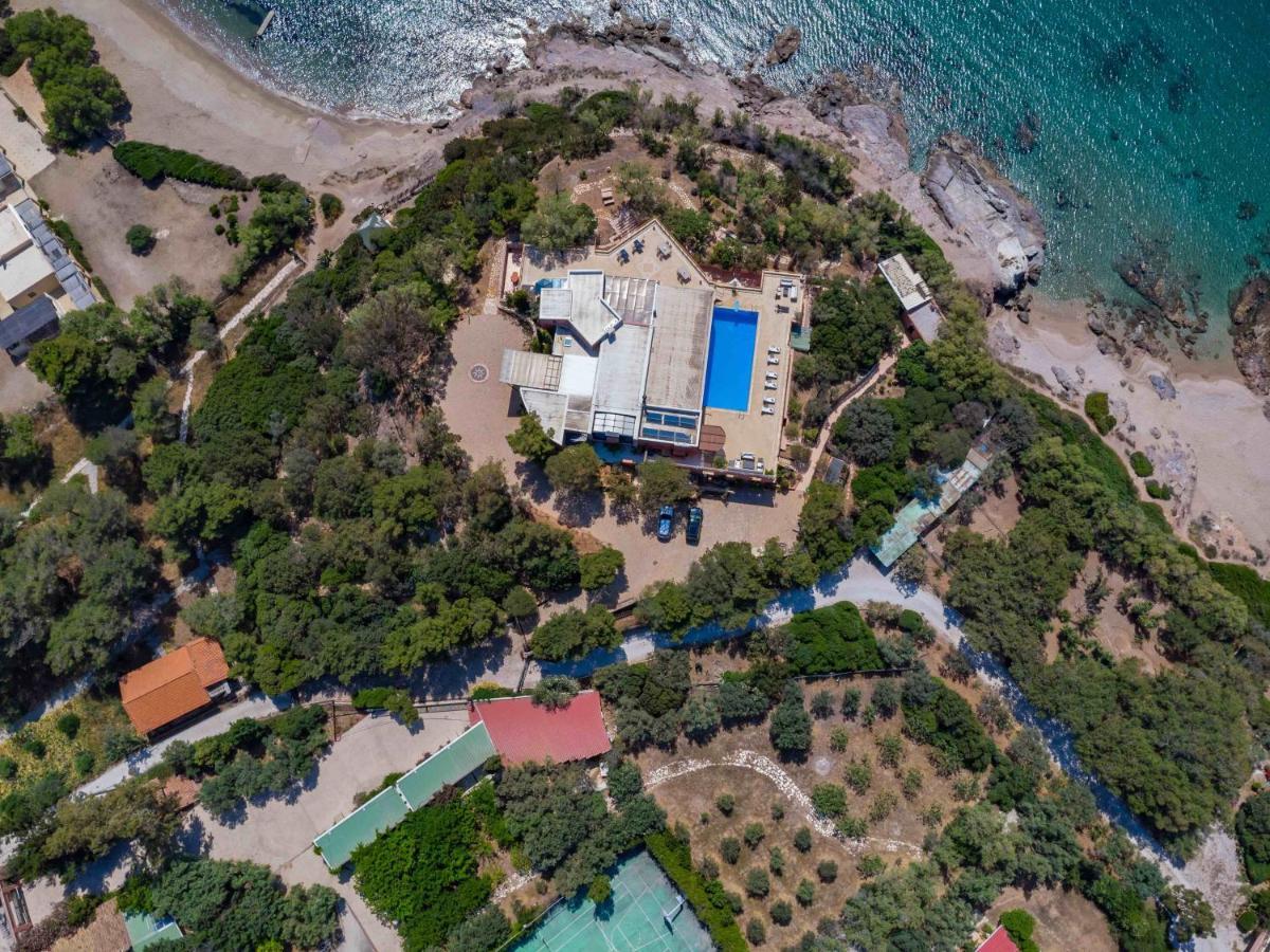 Black Diamond Beachfront Pool Villa Pasithea In Sounio, Athens Sounion Dış mekan fotoğraf