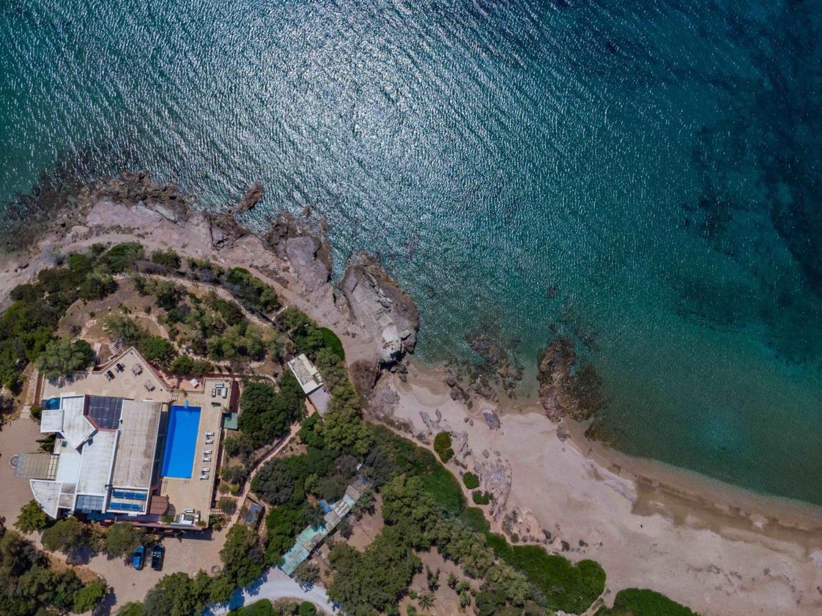 Black Diamond Beachfront Pool Villa Pasithea In Sounio, Athens Sounion Dış mekan fotoğraf