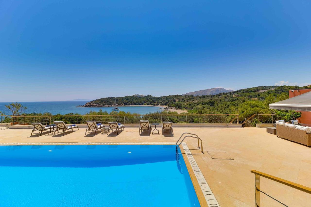 Black Diamond Beachfront Pool Villa Pasithea In Sounio, Athens Sounion Dış mekan fotoğraf